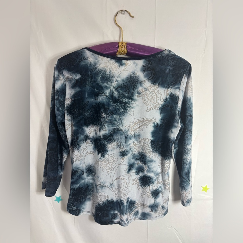 Y2K Dark Fairy Grunge Tie Dye Floral Whimsigoth Women’s Top Size M - Picture 4 of 13